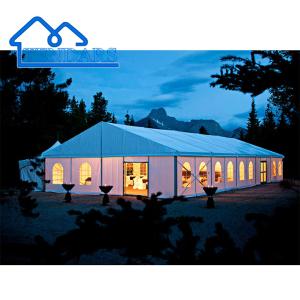 Family Gathering Party Marquee Tents Galvanized Framework PVC Fabric Clear-Span Canopy Structure