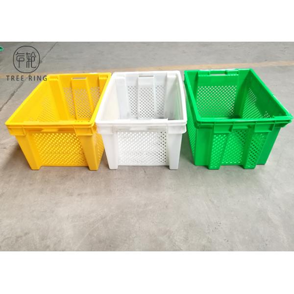 Покрашенные пефорированные евро гигиенические пластиковые клети упаковки 630 * 420 * 315 Мм ХДПЭ