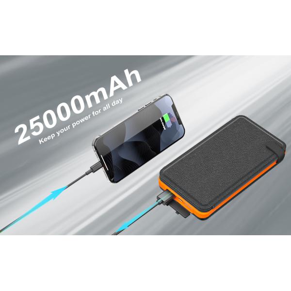 OEM 25000mAh 6W Solar Powered Power Bank Charger Panel For Mobile Phone
