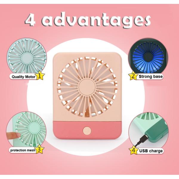 USB 300g Plastic Electronic Products , 9.5*12CM Handheld Mini Portable Fan Three Blades