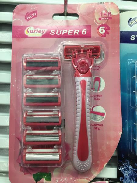 3-6 Blades Disposable Face and Body Hair Removal Razor Pack for Women with Razor Head Refills