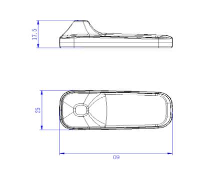 EAS+RFID dual Hard tag HAT101for shoes or handbag , UHF RFID tag for apparel , EAS security tag , Cable tag