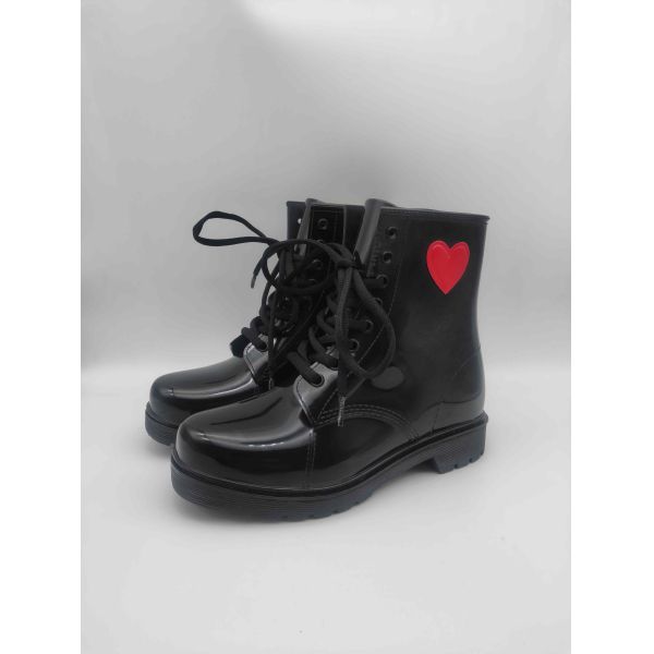 Bottes de pluie en PVC multicolore pour femmes Martin Poids léger Bottes à cheville imperméables