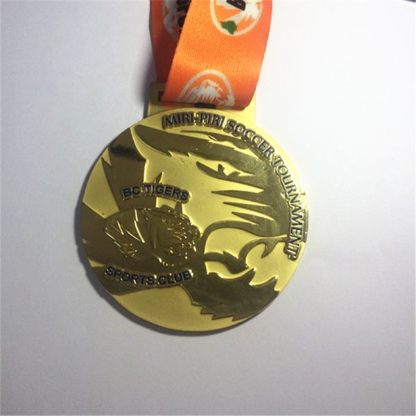 Wholesale custom gold award medals with ribbon for sports awards,Custom logo, shape, engraving available