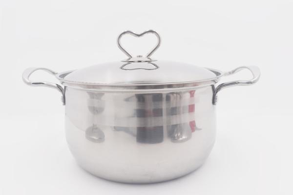 16,18cm  Kitchenware mirror polishing stockpot metal steel cooking stew pot with handle