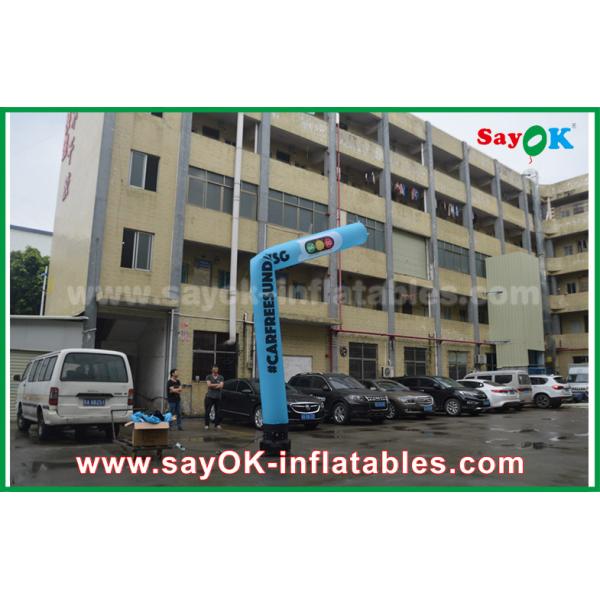 Раздувной развевая танцор голубого воздуха человека 3-5mH с логотипом и названием фирмы для Advertsing