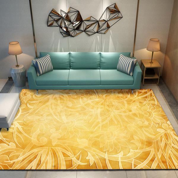 Flower Pattern Aesthetic 3D Modern Figure Artistic Living Room Carpet Hotel Area Rugs (2*2.4m)