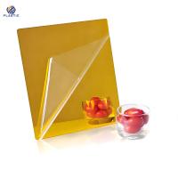 Feuille d'acrylique en or rose personnalisable avec logo imprimé sur papier membrane