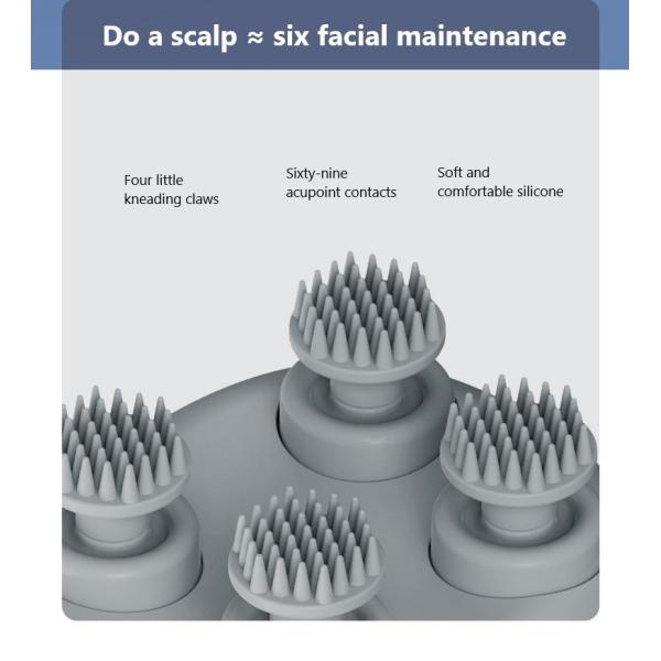 Muscle Massage Waterproof Portable Vibration Massage Head Electric Kneading Scalp Massager Gua Sha Mini Head Guasha Machine