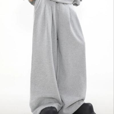Mid Waist Custom Cotton French Terry Oversized Joggers for Men Knitted Weaving Method