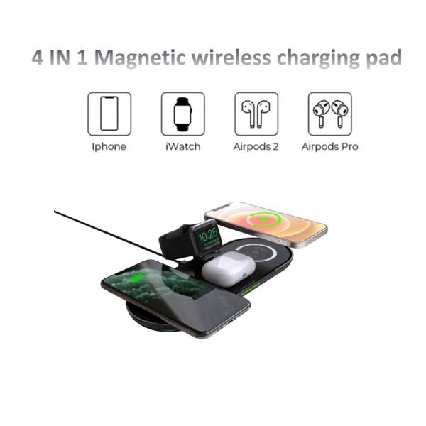 Magnetic Coil 205KHz Qi 15W Wireless Charging Pad 12V1.5A