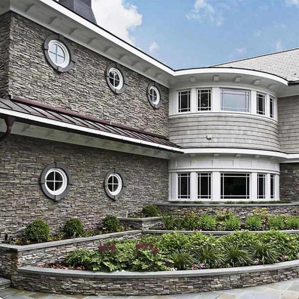 Lightweight PU Stone Wall Panel Waterproof Fire Resistant 3D Rock Veneer Cladding