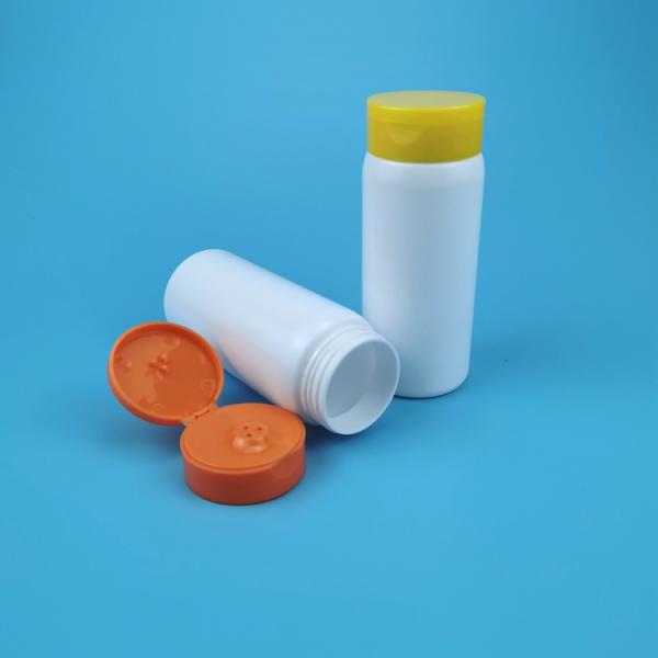 White 80g 100g 150g Plastic Loose Powder Jar With Flip Cap