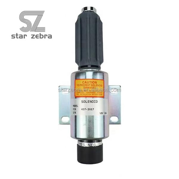 Supply Excavator Fuel Shut Off Solenoid Valve 437-2617 589/91 2370 for 12V 24V Generator