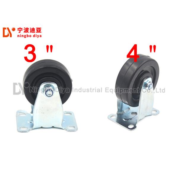 Polyurethane Red Rubber Caster Wheels , 3 Inch Solid Caster Wheels