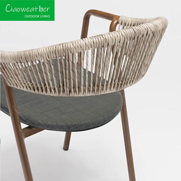Meubles d'extérieur de bureau à domicile arrière en aluminium métallique patio en rotin Chaises de jardin ensemble pour général dans les meubles d'extérieur