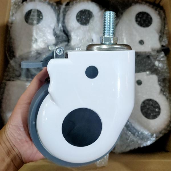 5" медицинский тип анти- обматывая колеса стержня рицинусов 125kg кровати больни