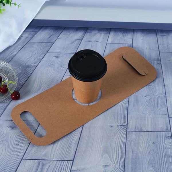 Take away 2 Cup 4 Cup paper pulp carrier Biodegradable disposable coffee paper cup holder tray