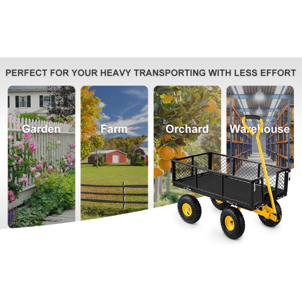 Outdoor Garden Heavy Duty Utility Portable Large Capacity Camping Collapsible Wagon Cart With All-Terrain Wheels