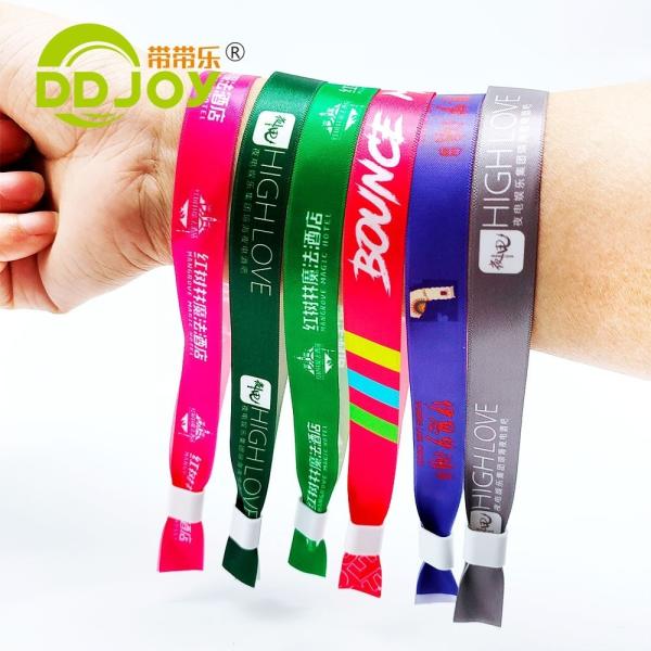 Embroidered Textile Cloth Wristbands Ideal for Events Festivals Parks Parties and Clubs