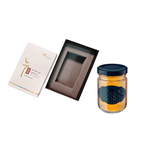 Картонный черный матовый роскошный медовой упаковки подарочный набор персонализированного размера крема банка магнитная жесткая картонная коробка
