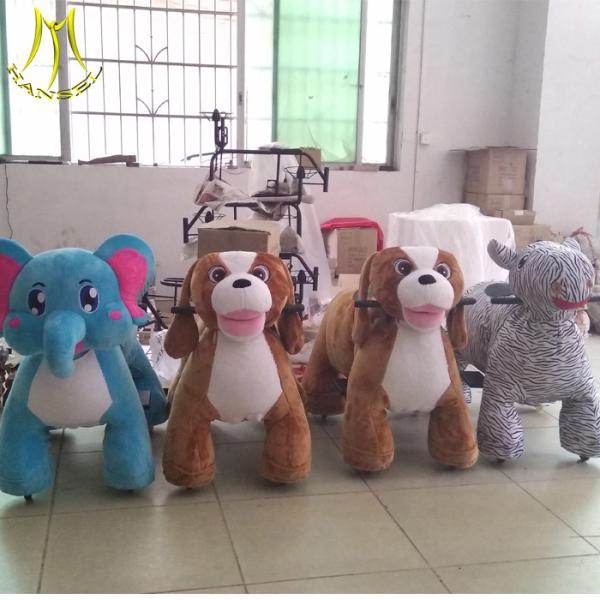 Hansel wholesale animal designs coin operated plush animal panda riding factory