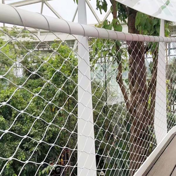 Rhombus Bird Aviary Flexible Stainless Steel Wire Mesh Knotted High Strength