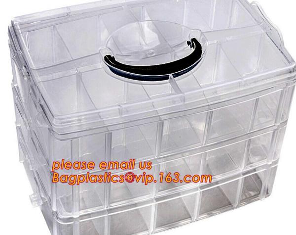 Plastic Storage Box With 15 Removable Compartments Tool Containers, plastic divided storage box for candy and nuts