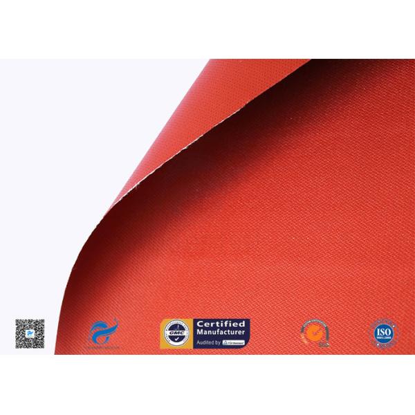 0.46 mm Red Fire Resistance Insulation Silicone Coated Glass Fiber Fabric