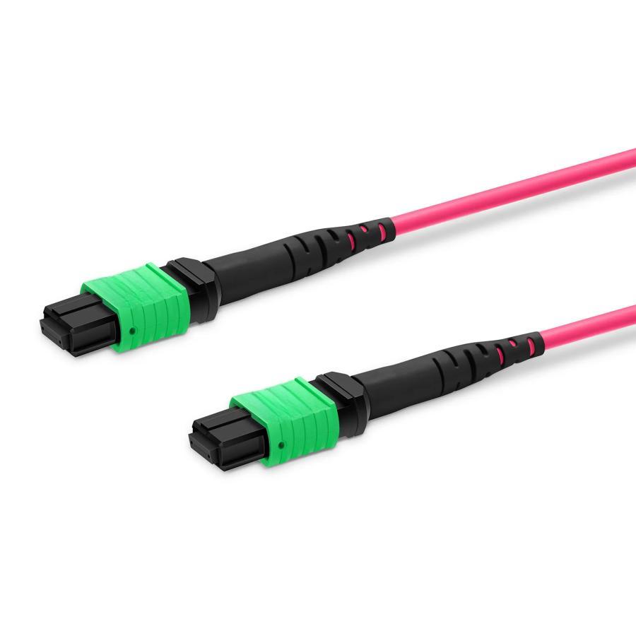 MPO Jumper Cable with Bend Insensitive Fiber 7.5mm Min. Bend Radius and APC Endface for 400G Transceivers