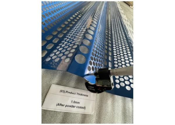 3 Peaks 1.0mm Thick Blue Powder Wind Barrier Fence For Coal Storage Yards