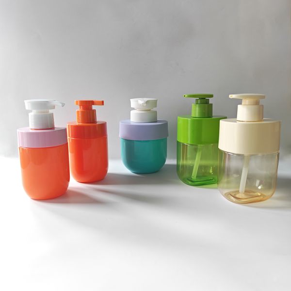 300ml Capacity Custom Color Transparent PET Lotion Bottle for Luxury Skincare Packaging