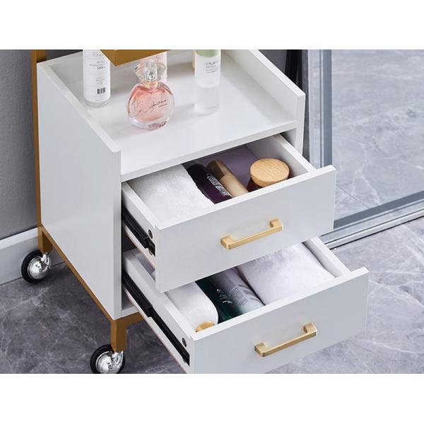 Professional Beauty Salon Rolling Storage Cart with Portable Hairdressing Trolley and Cosmetic Drawers Organizer Cabinet
