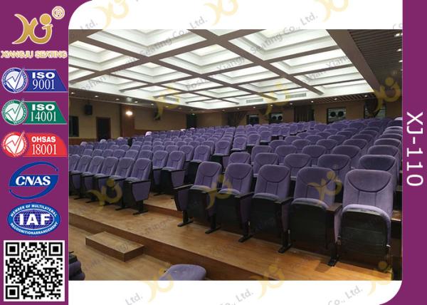 PU Armrest Auto Pop - Up Church Hall Chairs / Auditorium Theater Seating