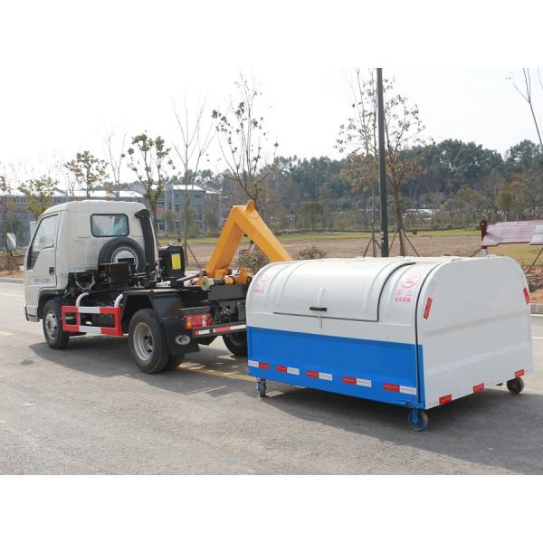 Hook Lift Garbage Waste Removal Trucks Carbon Steel With 4 CBM Hopper