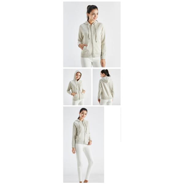 Unisex long sleeve winter rib cuff zipper up hoodies