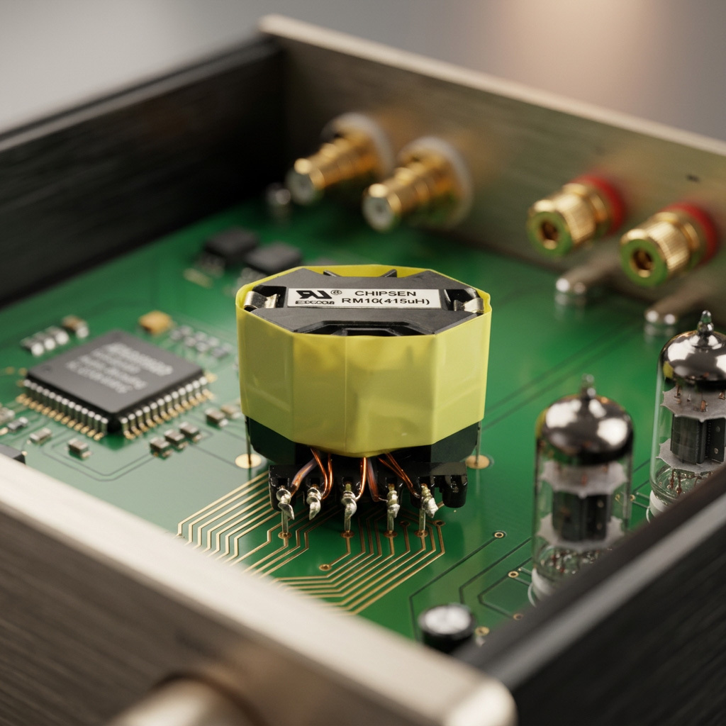 Compact Shielded RM6 High Frequency SMPS Transformer Low Loss Stable For DC Power