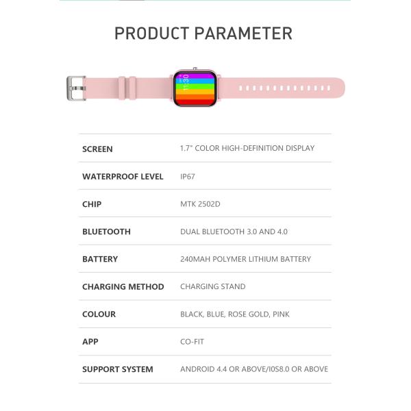 Переменчивый экран касания ремня геля кремнезема умный наблюдает W26
