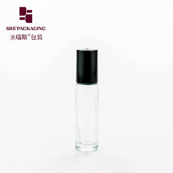 Steel Ball Perfume Glass Roll On Bottles Metalized Painted Decoration 10ml