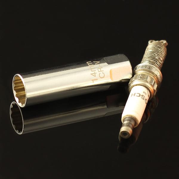 BMW MINI 14mm Thin Wall Spark Plug Socket 12 Point Matte Chrome Coating