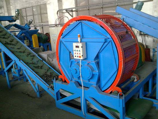 High Optical Sorting Systems Waste Tire Recycling Machine Line with PLC Control and Customizable Conveyor