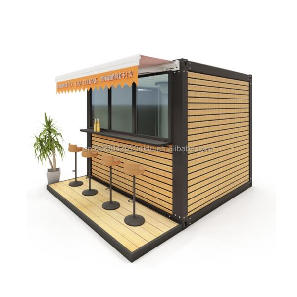 Mobile Steel Structure Wooden Shop Fast Selling Booth Direct Home Bar Coffee Shop