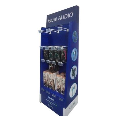 Lightweight Pegboard Hook Display Wall Mounted Cardboard Point Of Purchase Displays