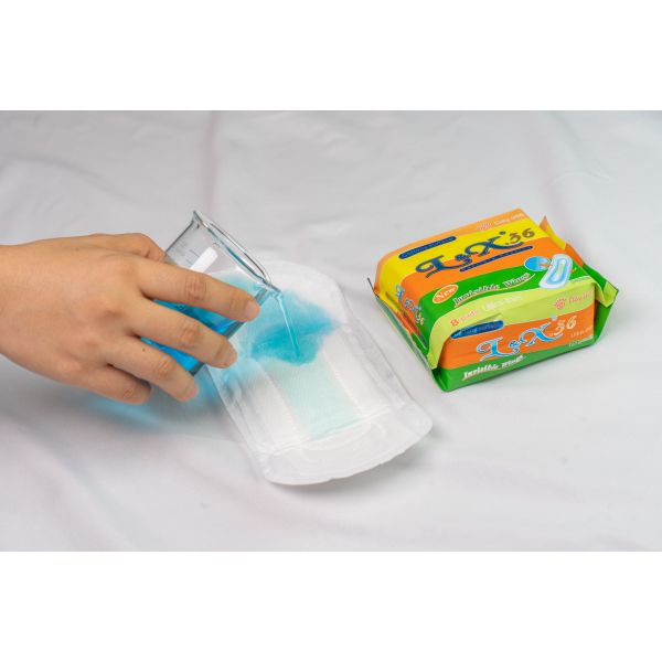 Soft Flexible Sanitary Pads Cotton Top Sheet Comfort Protection