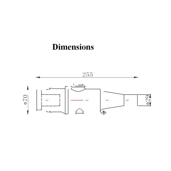 соединитель перерыва длины 225mm мертвый, прямой соединитель трубки 250A
