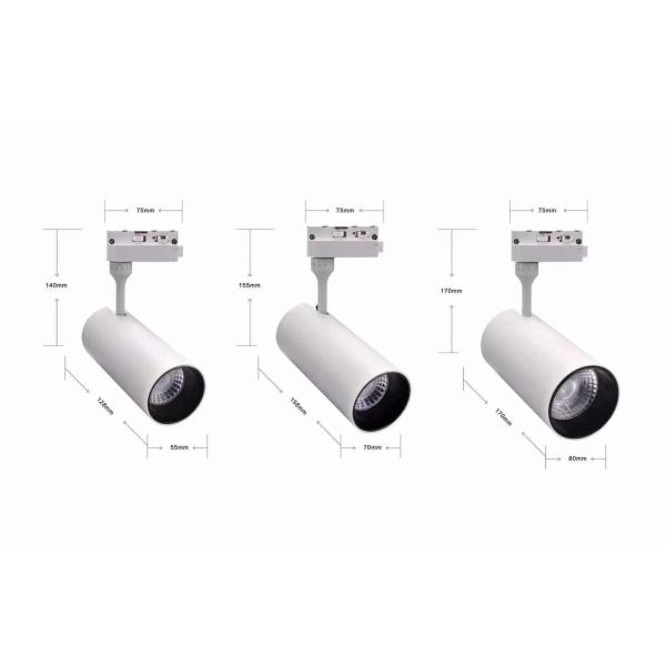 Matte Black LED Track Spotlights 0.02kw 2700k-6500k CCT For Kitchen