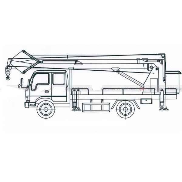 Dongfeng 12 - 18m High Altitude Operation Truck 2 Axles For Electric Power