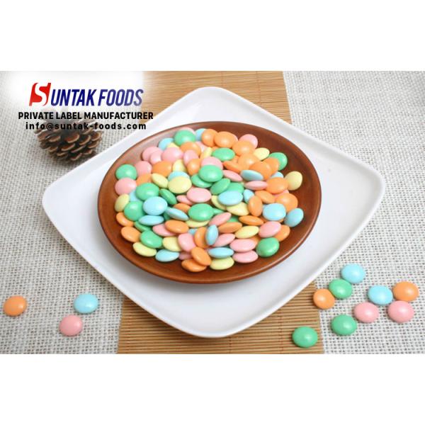 Colorful Good Taste Bulk Chocolate Bean For Europe Market 12 Months Shelf Life