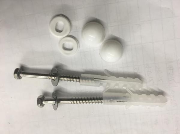 White Toilet Mounting Hardware Toilet Floor Bolts With Stainless Steel Screw