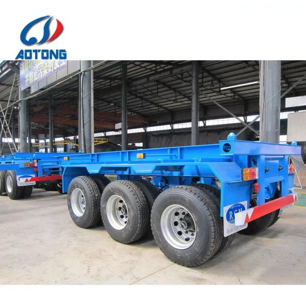 20ft 40ft 45ft Container Truck Trailer Flat Bed Semi Trailers with Suspension Options